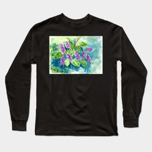 Spring Lilacs in Watercolor Long Sleeve T-Shirt